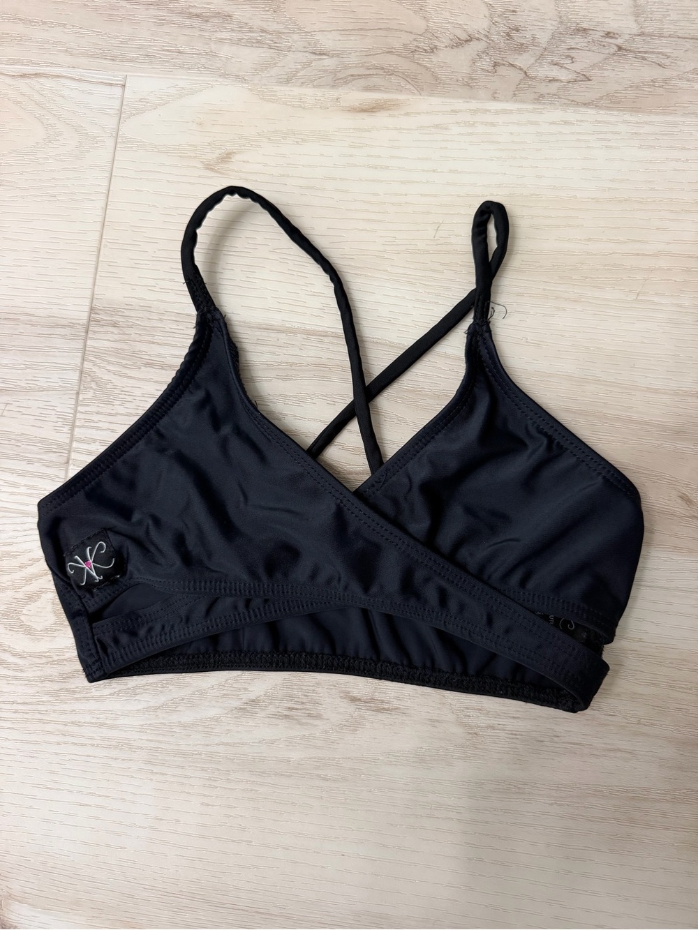 Kandi Kouture Black Dance Top with Crisscross Back